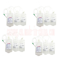 Sacos desechables de transfusión de sangre triple de 450 ml